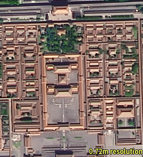A 0.72m-resolution image taken by a Jilin satellite